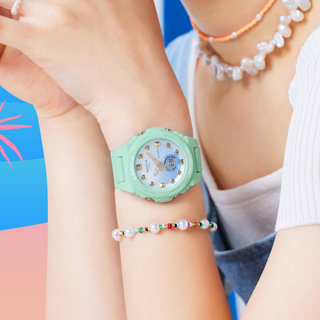 Casio Baby-G BGA-320-3ADR Analog-Digital Women's Watch Green