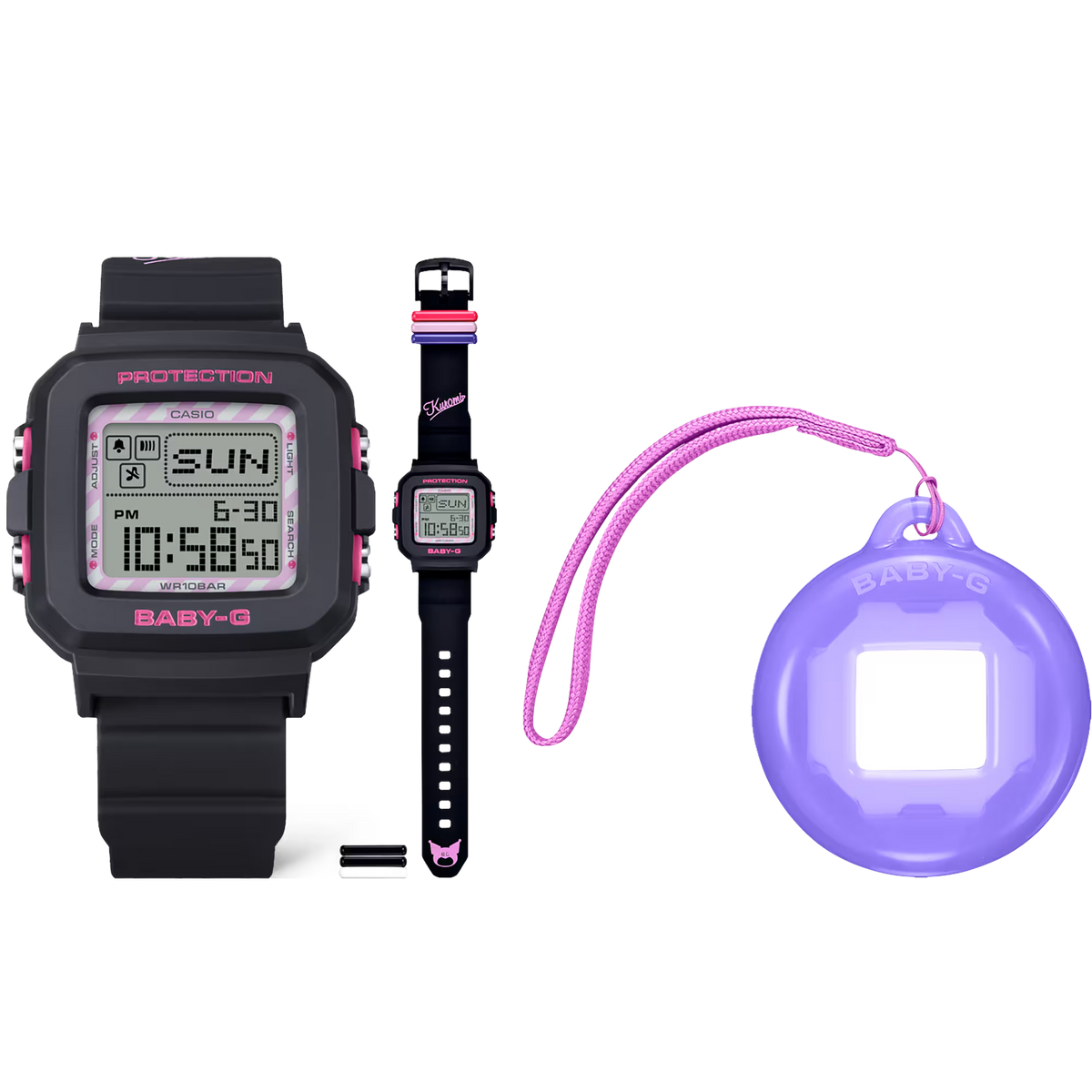Baby-G + Plus Case Holder Set Kuromi Collaboration Model BGD-10KKM-1DR