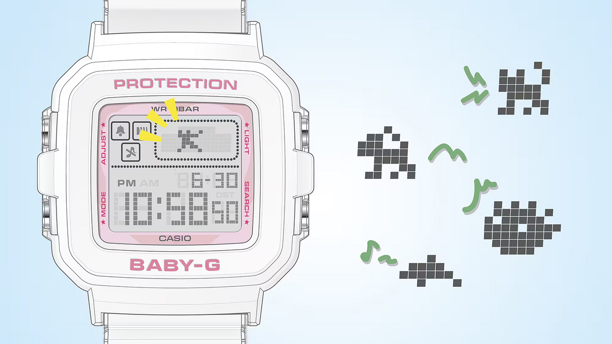 Baby-G+ Plus The Powerpuff Girls Collaboration Model BGD-10KPP-7DR