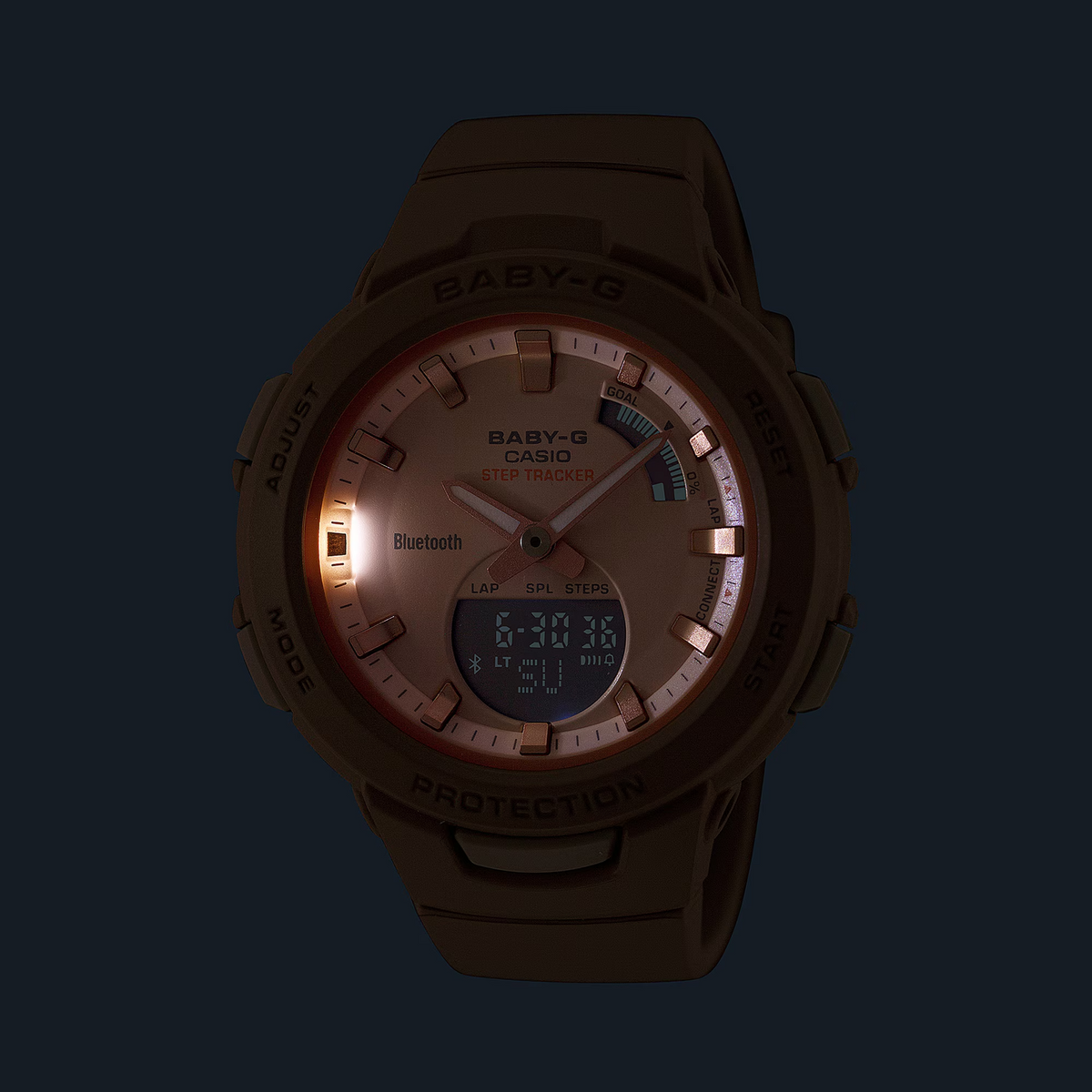 Casio BSA-B100CS-4ADR Baby-G Women's Watch, Pink