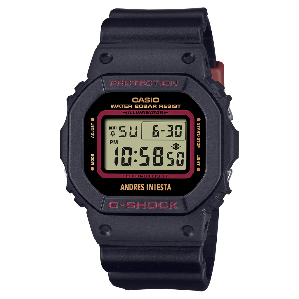 World Class Professional Football Player Andrés Iniesta Signature Model DW-5600AI-1DR