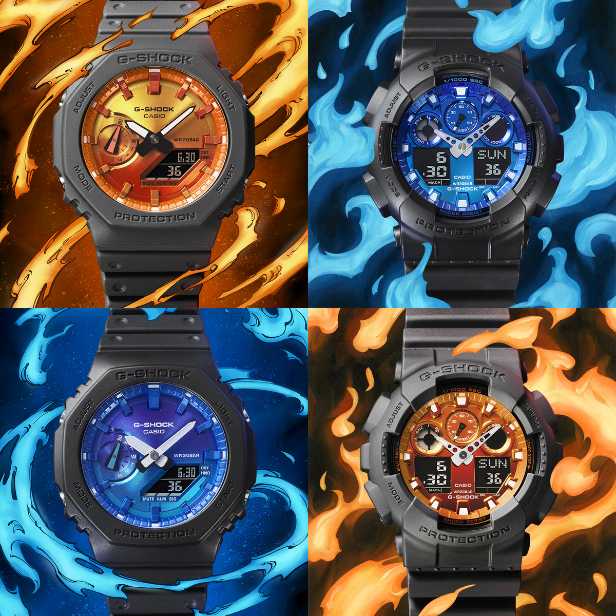 G-Shock Analog-Digital Men's Watch GA-2100FL-1ADR