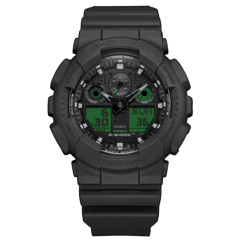 G-Shock Electro Green Digital Analogue Men's Watch GA-100BEG-1ADR
