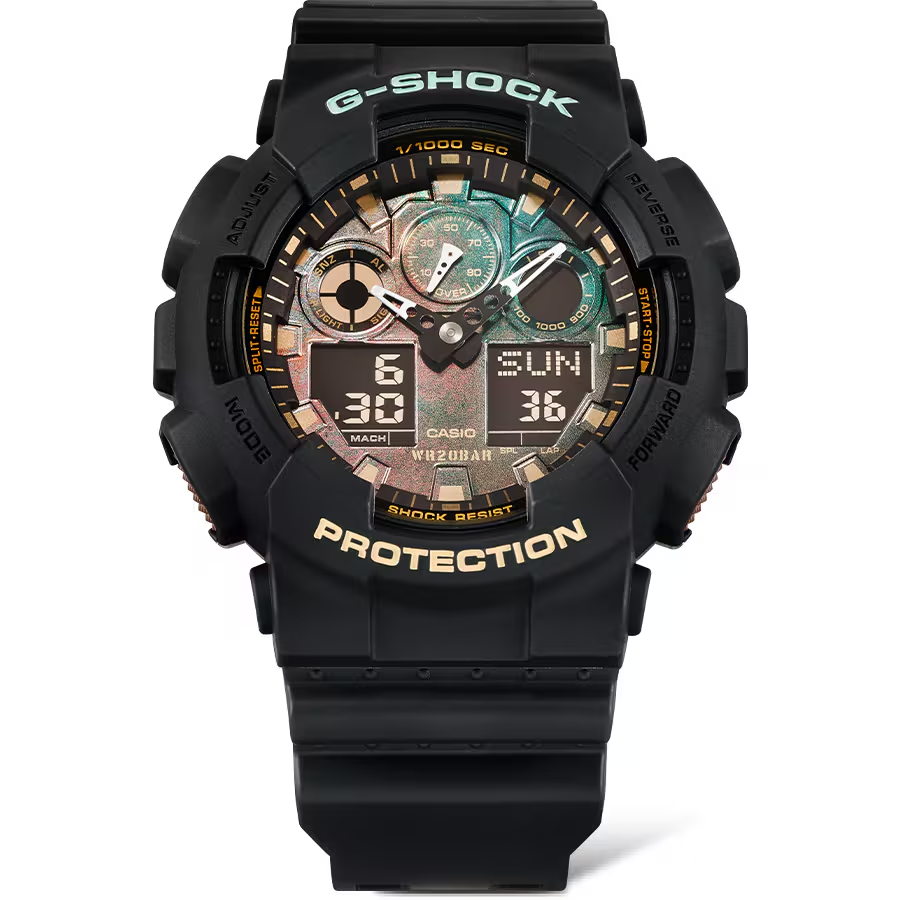 Casio G-Shock GA-100RC-1ADR Analog-Digital Men's Watch Black