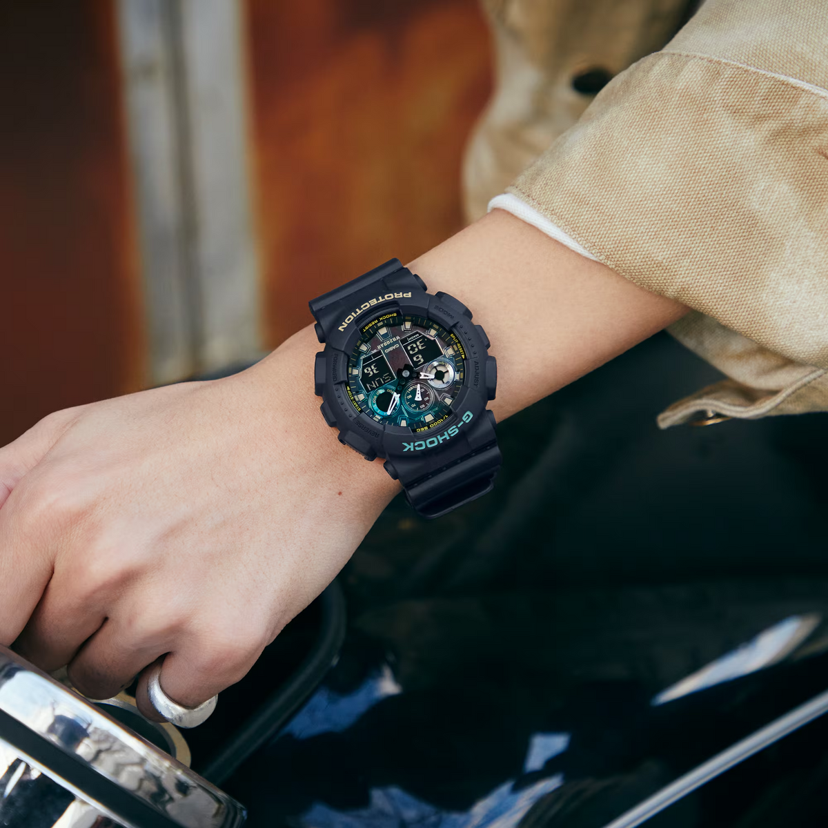 Casio G-Shock GA-100RC-1ADR Analog-Digital Men's Watch Black