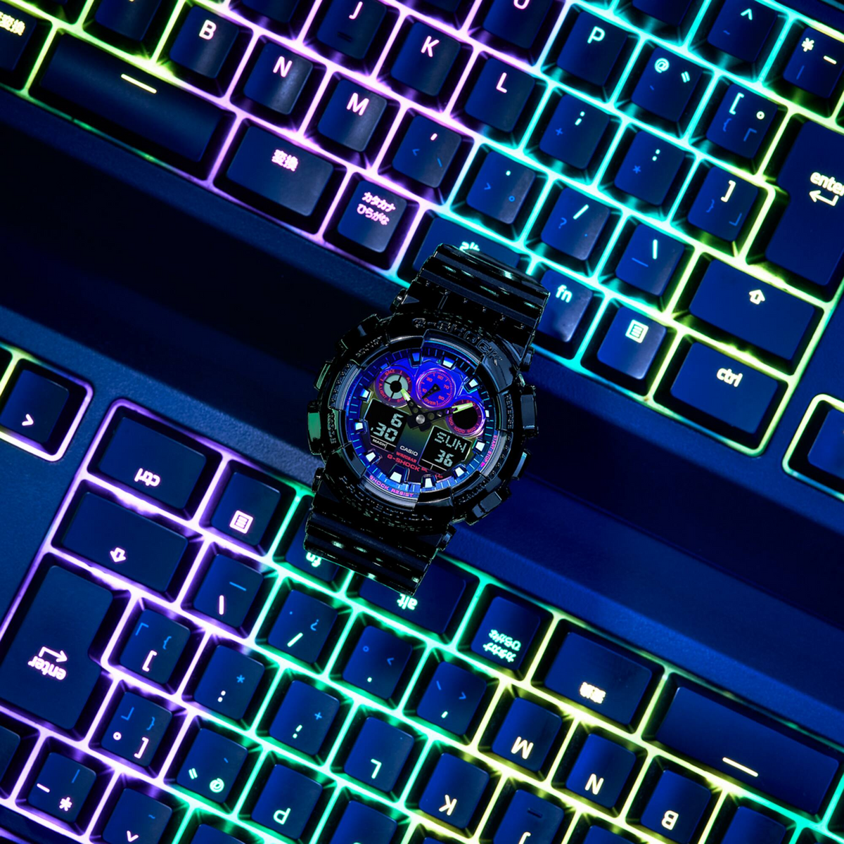 G-Shock Casual Men's Watch GA-100RGB-1ADR