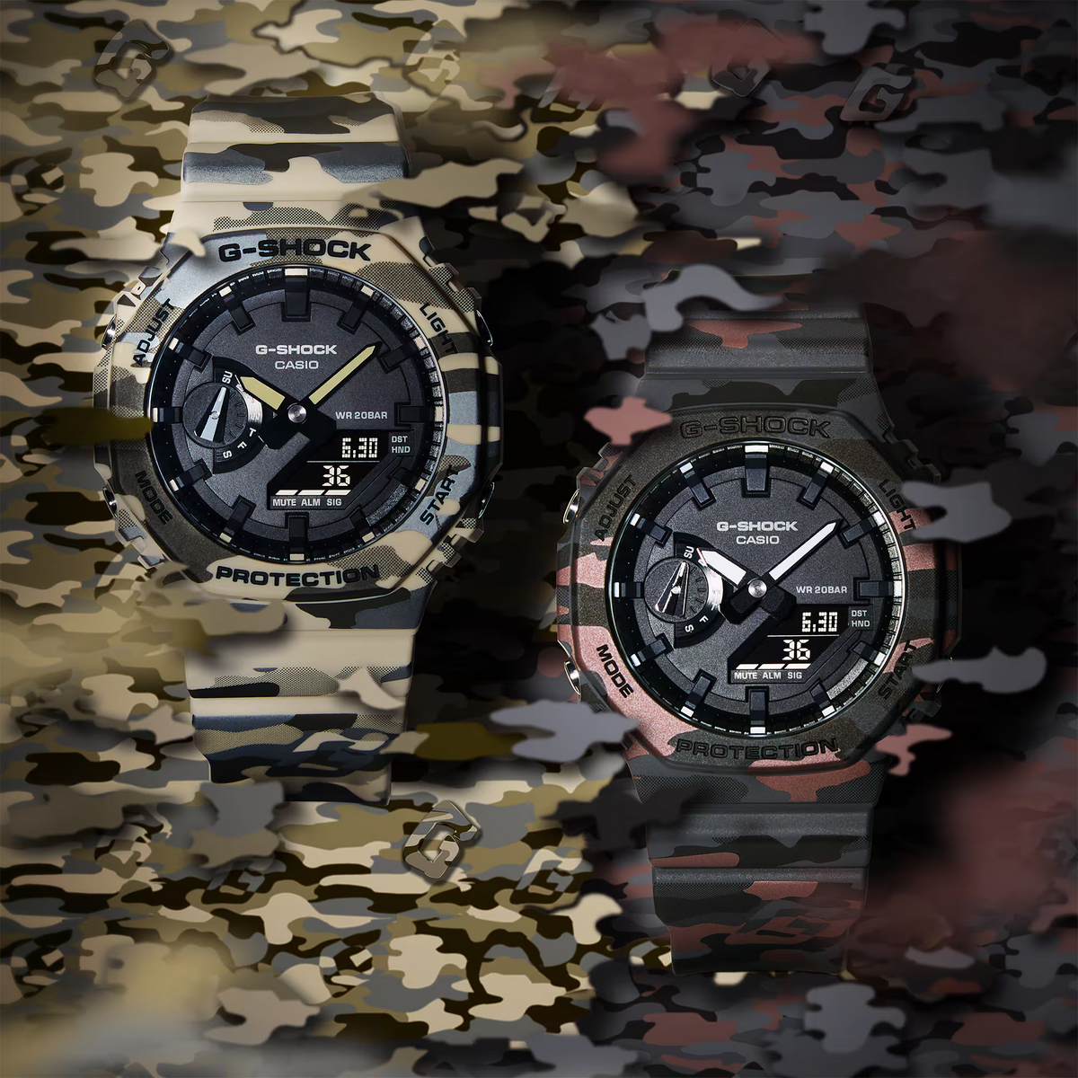 G-Shock Camouflage Men Casual Watch GA-2100CM-5ADR