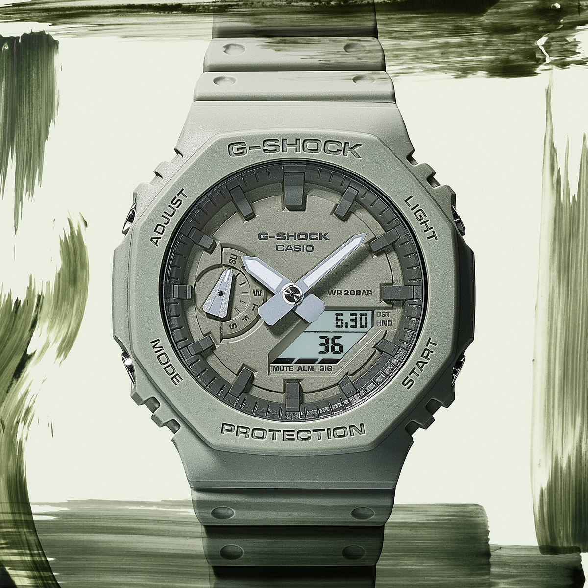 Casio G-Shock GA-2100NC-3ADR Analog-Digital Men's Watch Green
