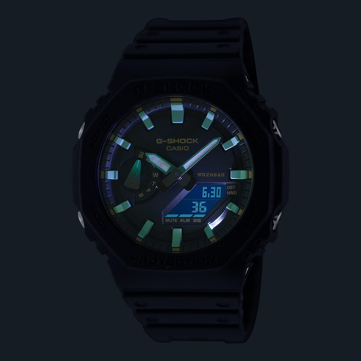 Casio G-Shock GA-2100RC-1ADR Analog-Digital Men's Watch Black