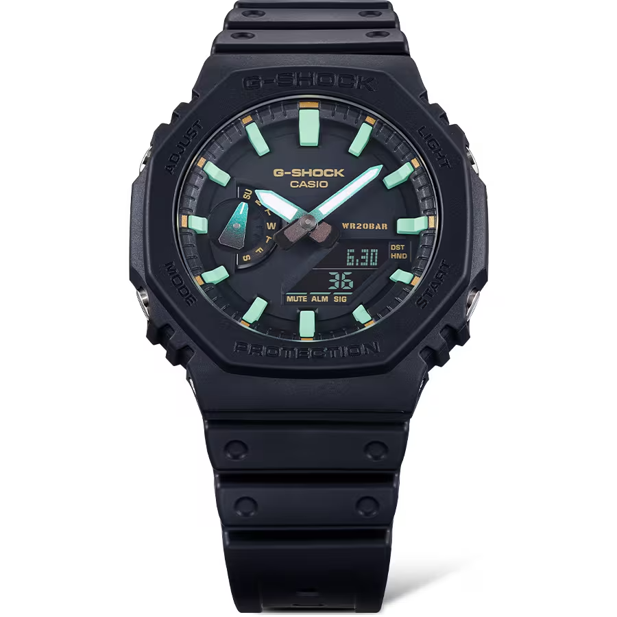Casio G-Shock GA-2100RC-1ADR Analog-Digital Men's Watch Black