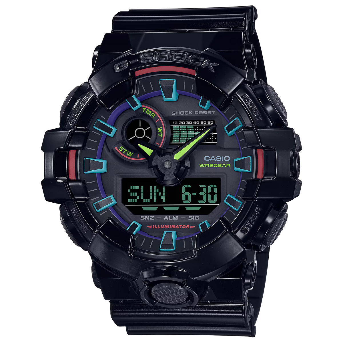 G-Shock Virtual Rainbow RGB Men Casual Watch GA-700RGB-1ADR