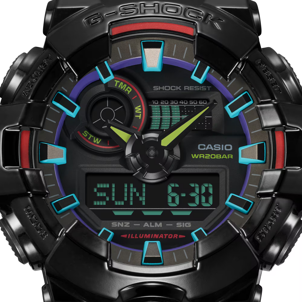 G-Shock Virtual Rainbow RGB Men Casual Watch GA-700RGB-1ADR