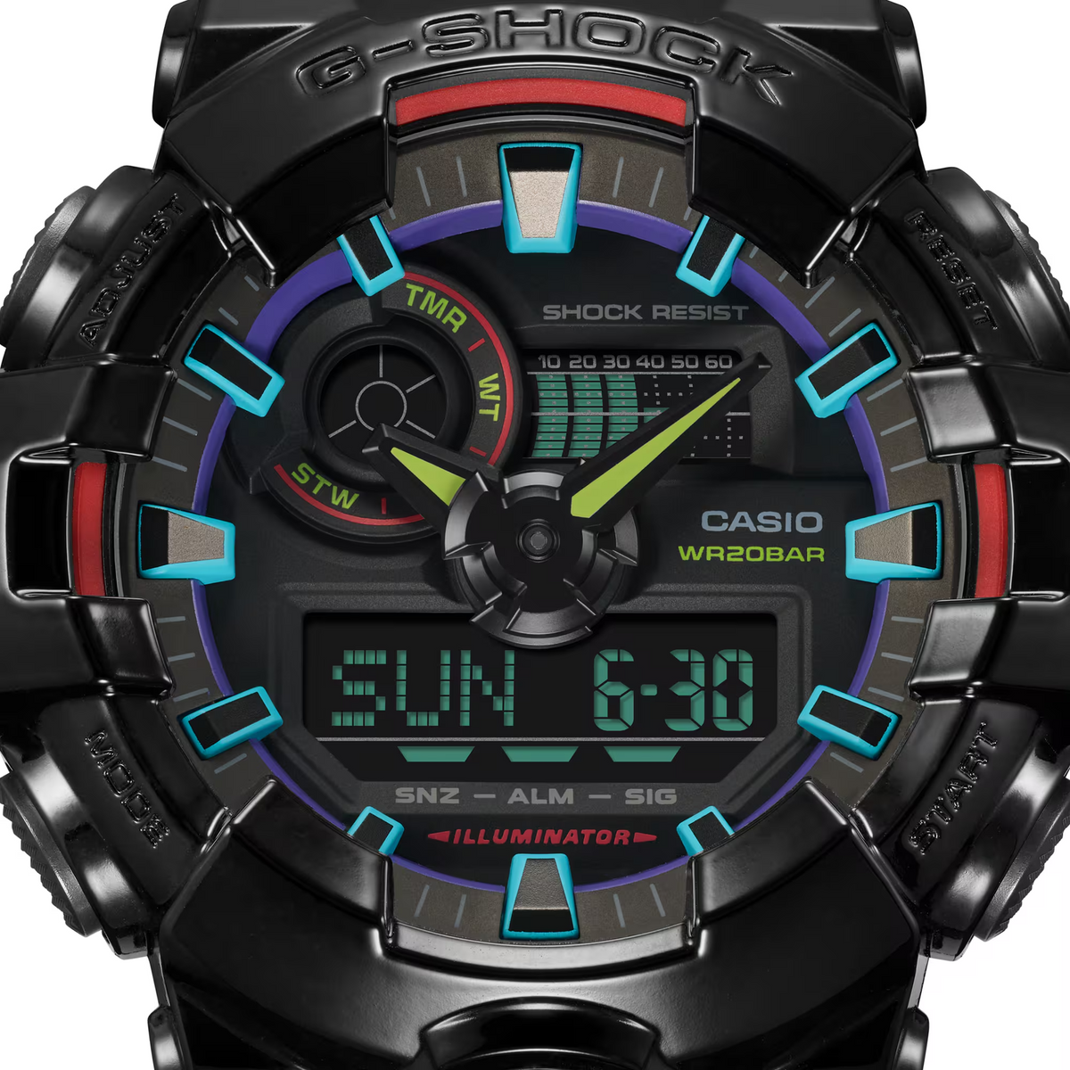 G-Shock Virtual Rainbow RGB Men Casual Watch GA-700RGB-1ADR