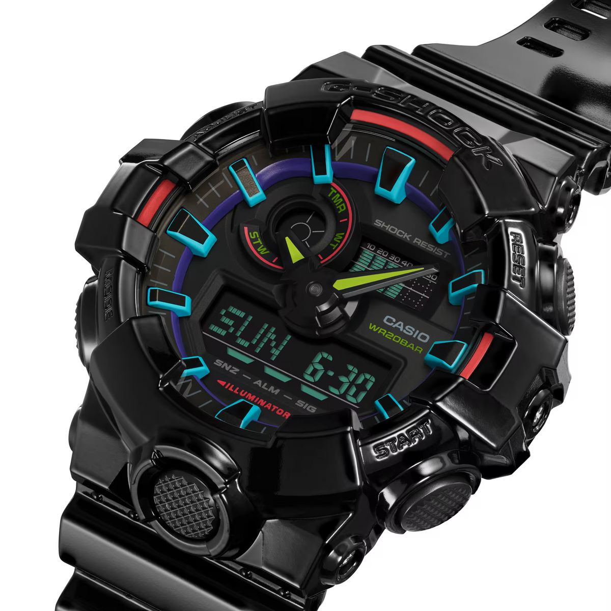 G-Shock Virtual Rainbow RGB Men Casual Watch GA-700RGB-1ADR