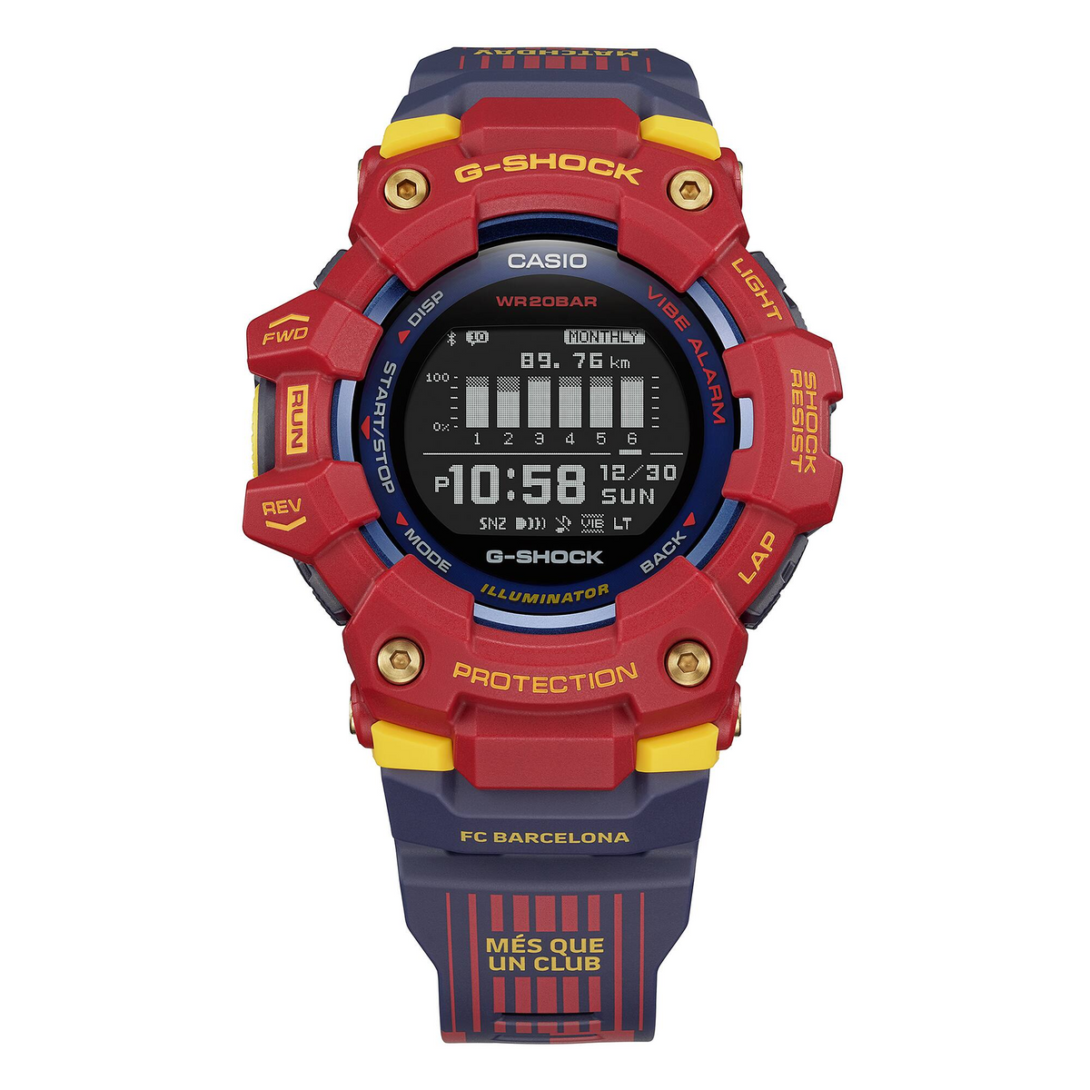 Casio G-Shock GBD-100BAR-4DR Digital Men's Watch, Red