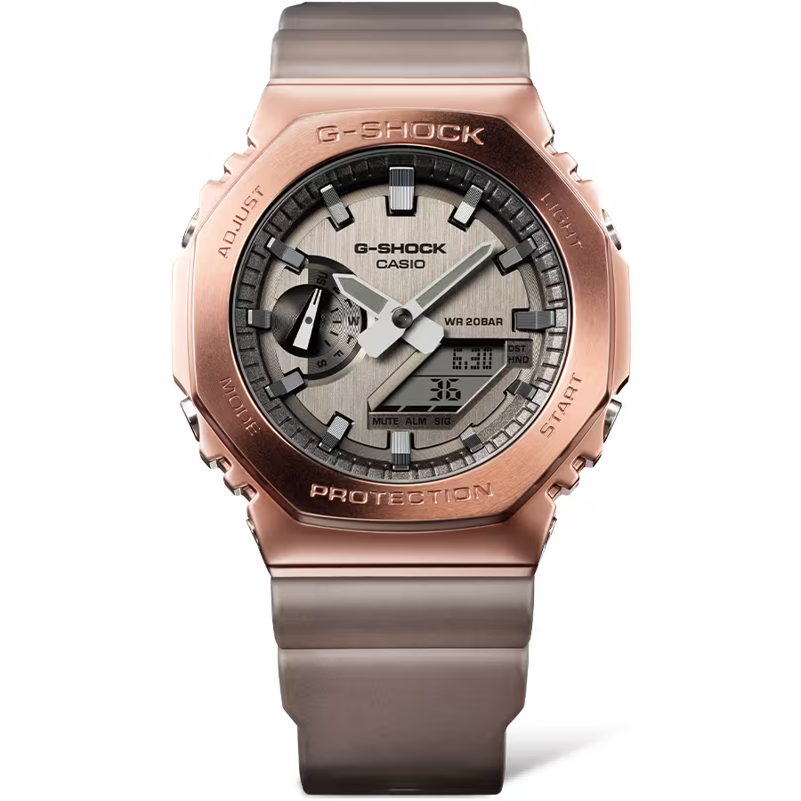 Casio G-Shock GM-2100MF-5ADR Analog-Digital Men's Watch, Rose Gold