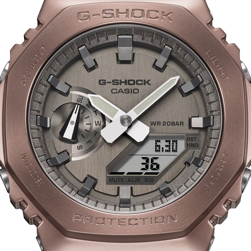 Casio G-Shock GM-2100MF-5ADR Analog-Digital Men's Watch, Rose Gold