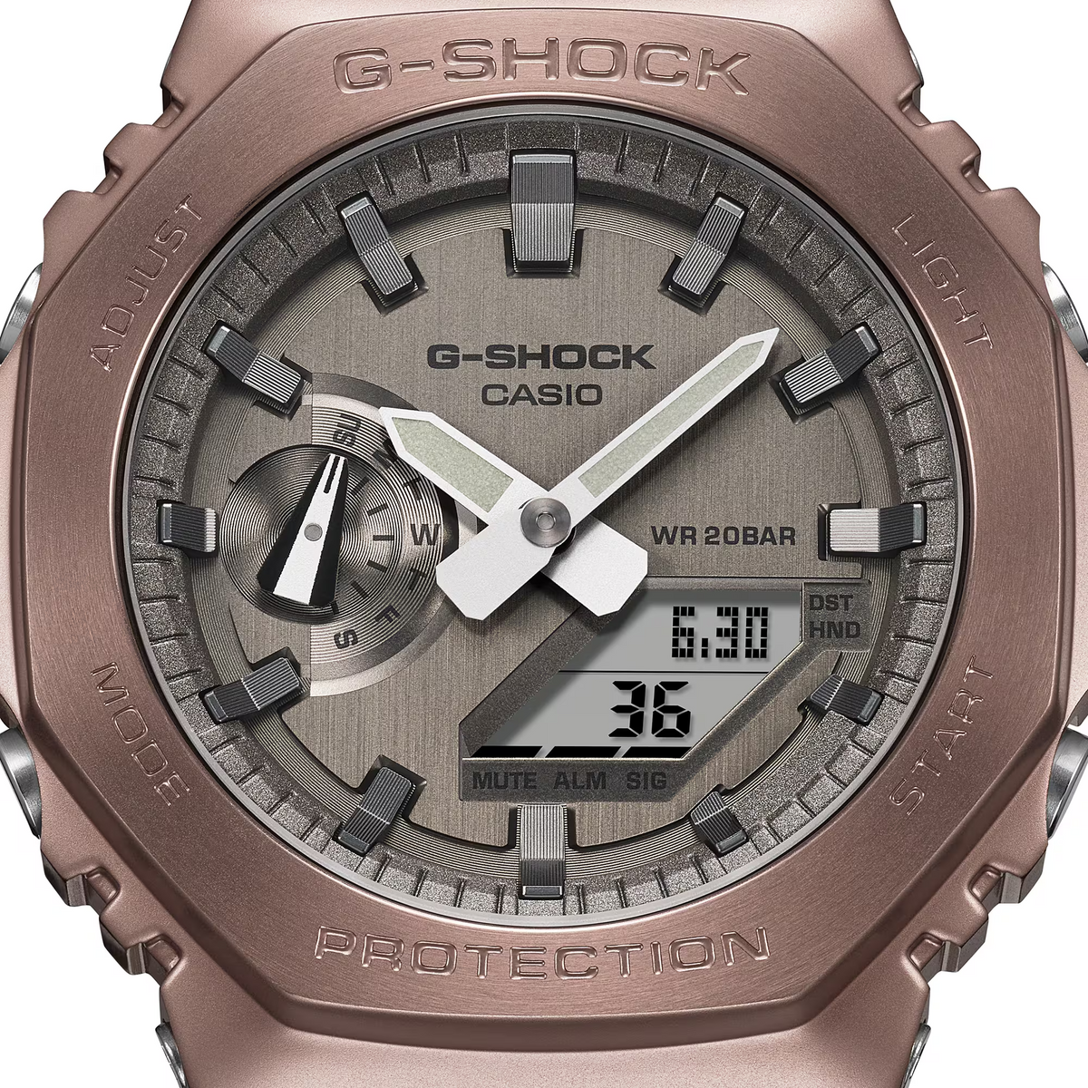 Casio G-Shock GM-2100MF-5ADR Analog-Digital Men's Watch, Rose Gold