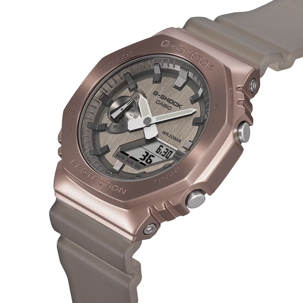 Casio G-Shock GM-2100MF-5ADR Analog-Digital Men's Watch, Rose Gold