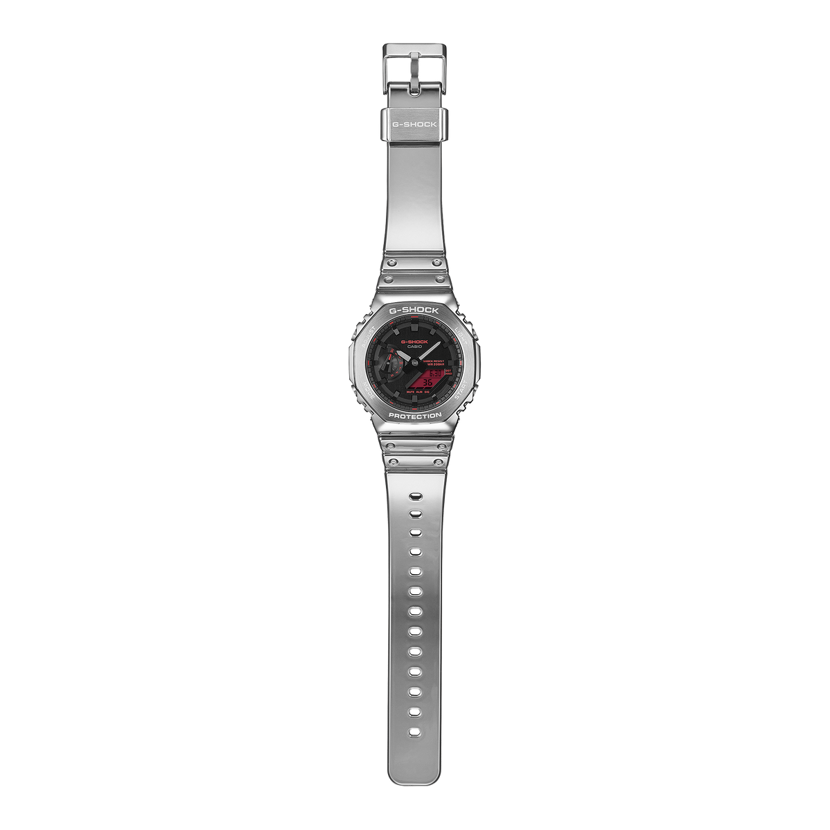 G-Shock Fine Metallic Silver Casual Analog-Digital Watch GM-2100YRA-8ADR