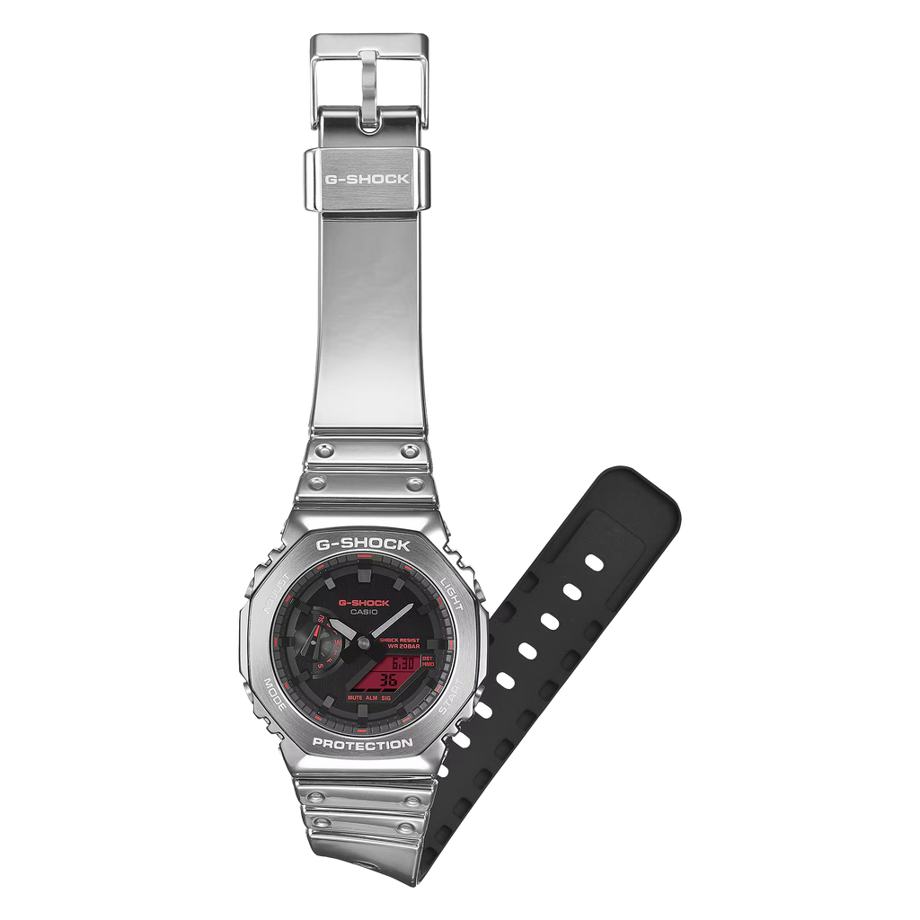 G-Shock Fine Metallic Silver Casual Analog-Digital Watch GM-2100YRA-8ADR