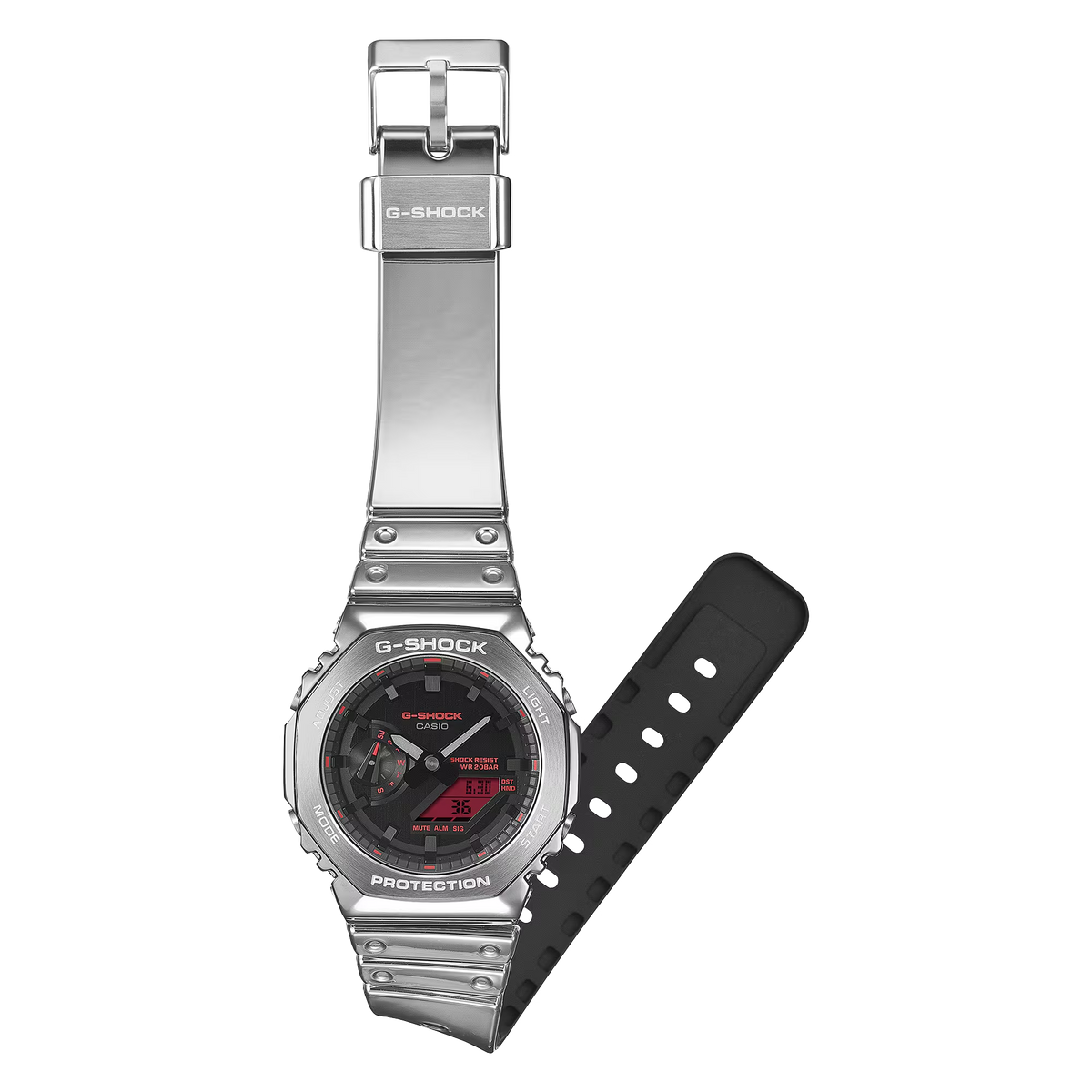 G-Shock Fine Metallic Silver Casual Analog-Digital Watch GM-2100YRA-8ADR