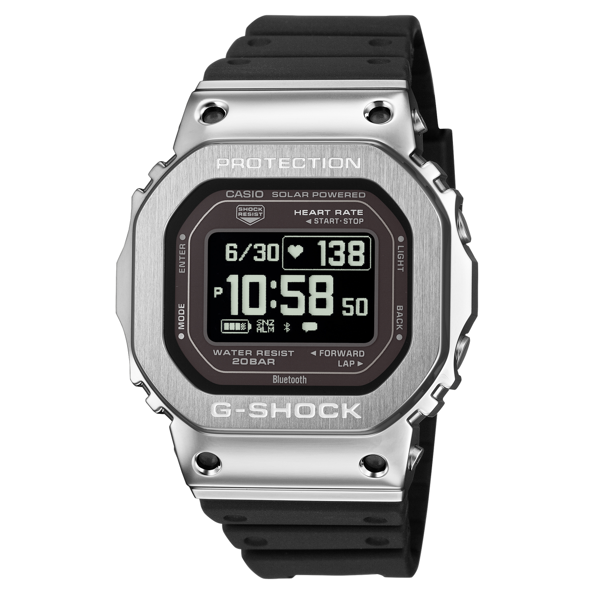 G-Shock Solar Powered Step Tracking Heart Rate Monitor Sporty Watch GM-H5600-1DR