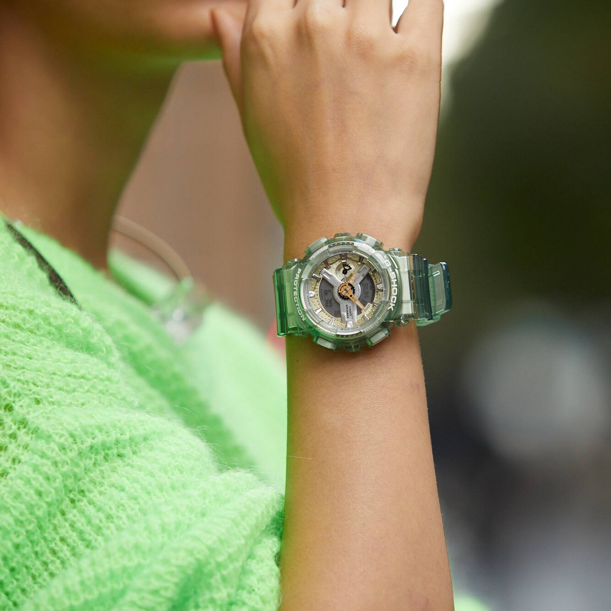 Casio G-Shock GMA-S110GS-3ADR Analog-Digital Ladies Watch, Green