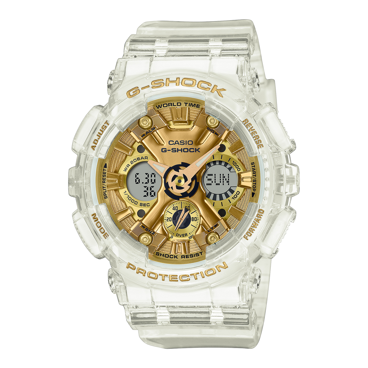 Casio G-Shock GMA-S120SG-7ADR Analog-Digital Women's Watch White Translucent