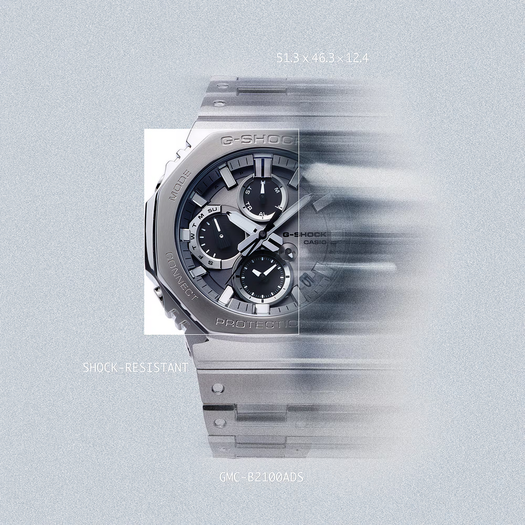 G-Shock Full Metal Solar Powered Bluetooth Men's Watch GMC-B2100ADS-1ADR