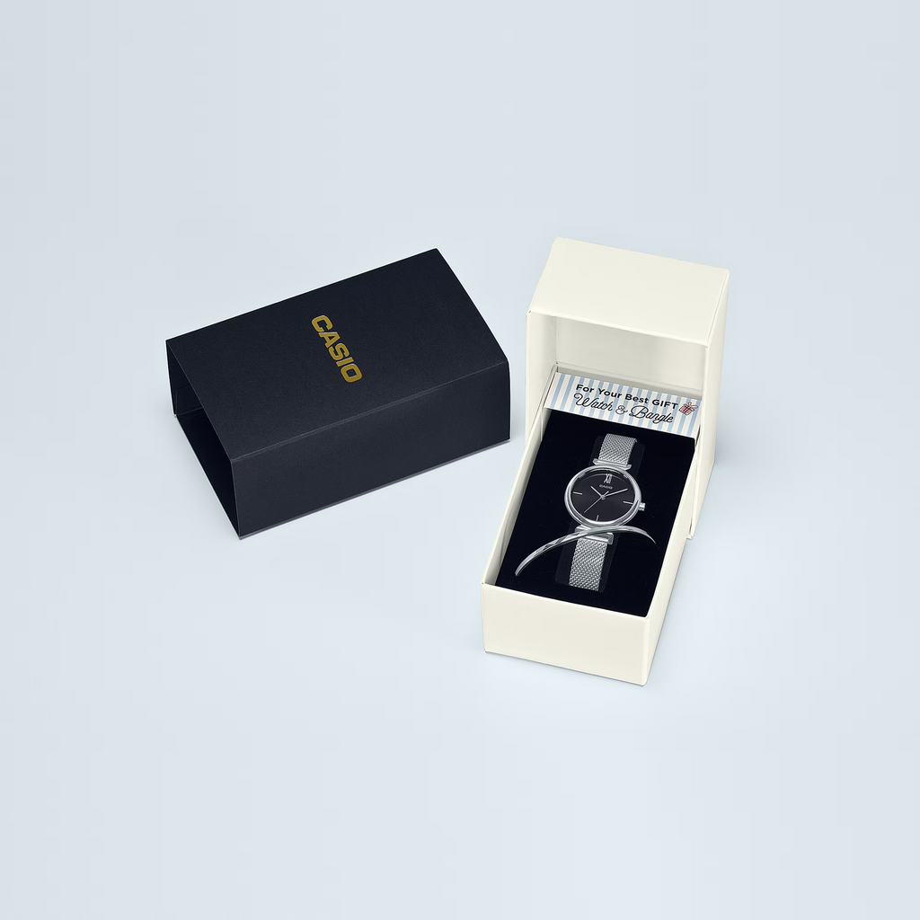 Casio Watch and Bangle Set Women's Watch LTP-2023VM-1CDR