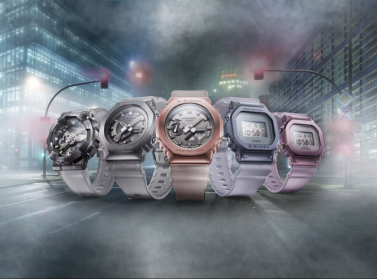 Casio G-Shock GM-2100MF-5ADR Analog-Digital Men's Watch, Rose Gold