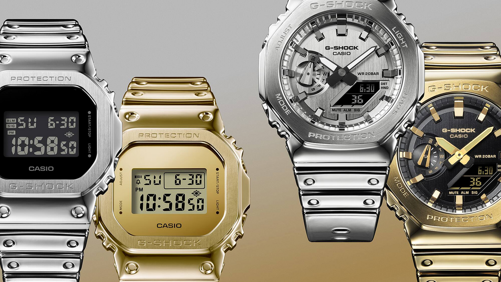 G-Steel G-Shock Fine Metallic Series Men Gold Watch GM-5600YM-8DR