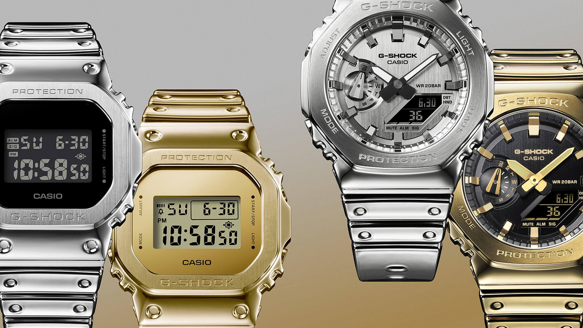 G-Steel G-Shock Fine Metallic Series Men Gold Watch GM-5600YM-8DR