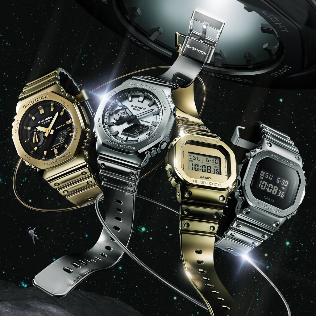 G-Steel G-Shock Fine Metallic Series Men Gold Watch GM-5600YM-8DR
