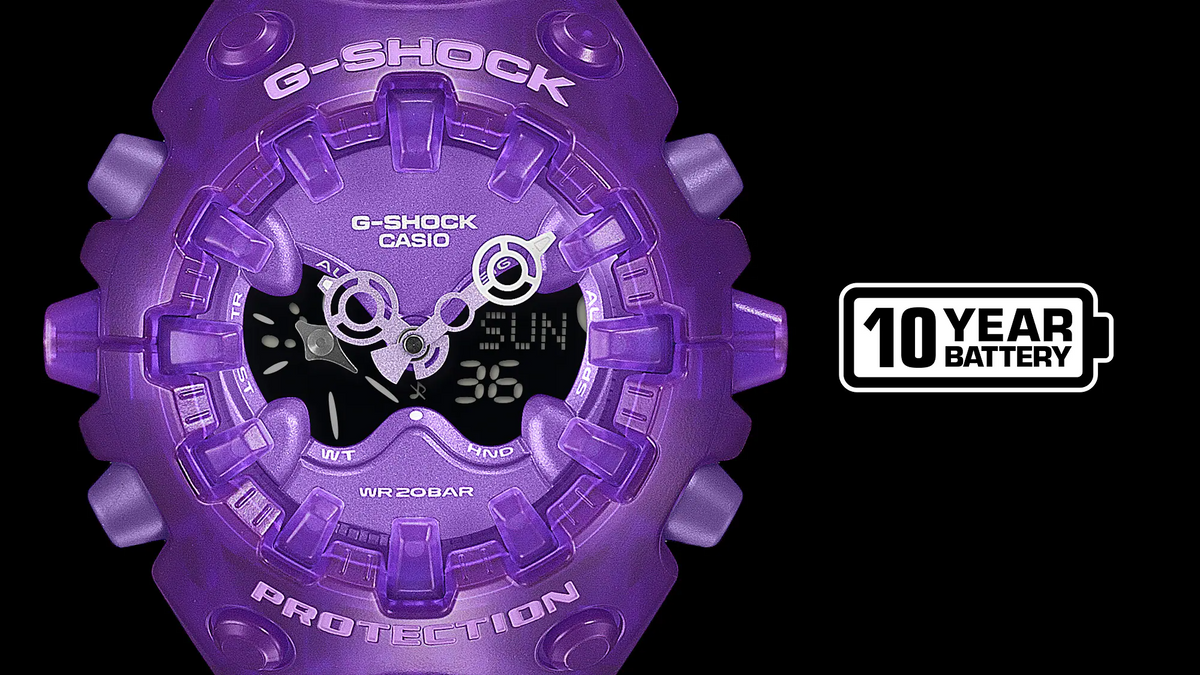 G-Shock Men Transparent Purple Casual Watch GA-V01SKE-6ADR