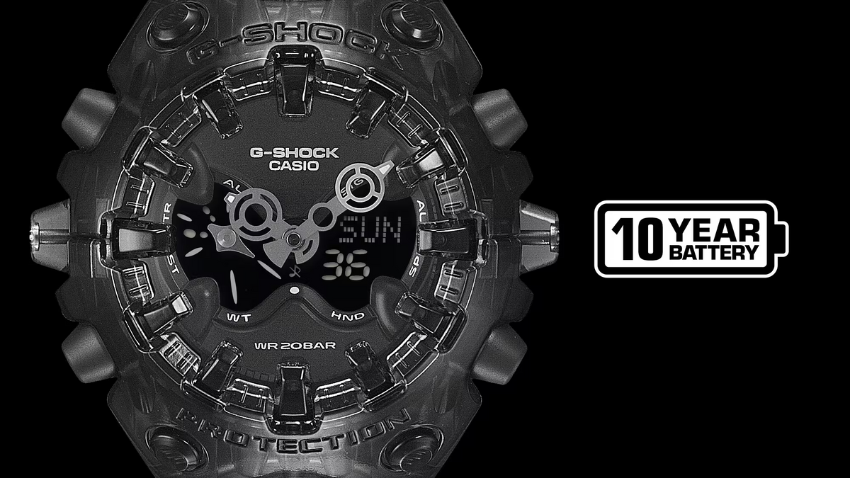 G-Shock Men Transparent Gray Casual Watch GA-V01SKE-8ADR